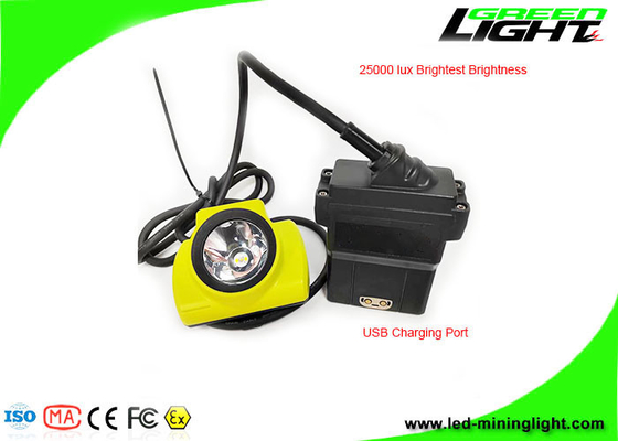 13600 MAh LED Miner Cap Lamp IP68 Wodoodporny reflektor górniczy 25000 Lux Coal Miners