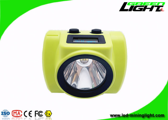 Bezprzewodowa lampa czołowa 800mA 18000lux 6,8Ah Panasonic Li-Ion Bateria Ekran OLED Akumulator Górnik Reflektor Silikon ABS