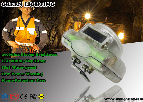 Niestandardowe zielone światło przeciwwybuchowe OLED Cordless Mining Cap Lights