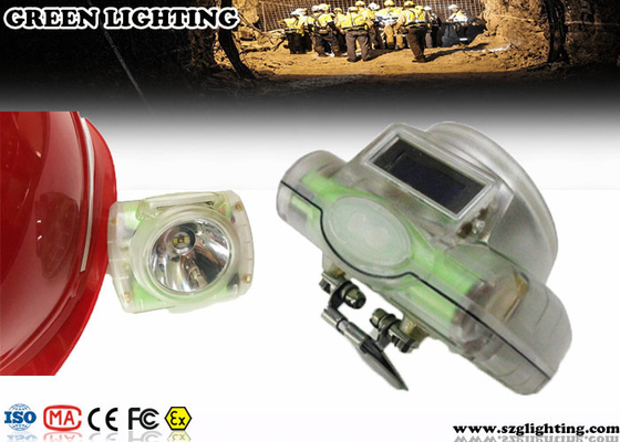 1W 6000Lux Lekka 140g Wodoodporna lampa górnicza LED z ekranem OLED