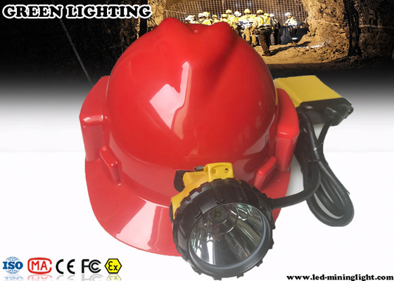 3W 10.4Ah Underground Miner Cap Lamp, ładowalna latarka czołowa LED ze światłem ostrzegawczym