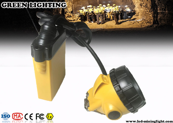 3W 10.4Ah Underground Miner Cap Lamp, ładowalna latarka czołowa LED ze światłem ostrzegawczym