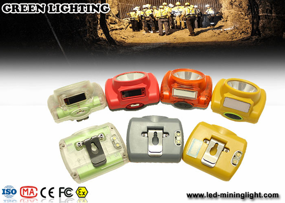 IP65 Lightweight Led Mining Light / 6000 Lux Hard Hat Headlamp PC Meterial