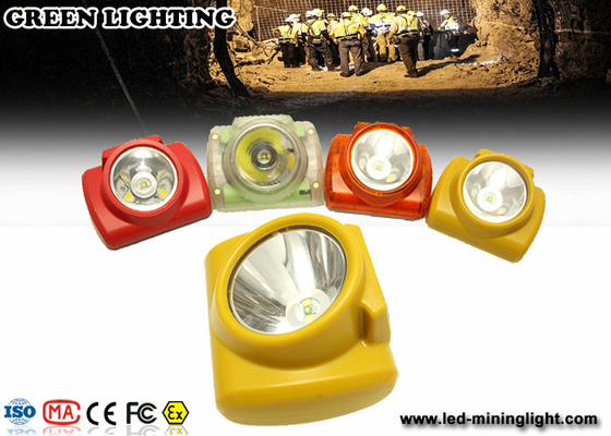 IP65 Lightweight Led Mining Light / 6000 Lux Hard Hat Headlamp PC Meterial