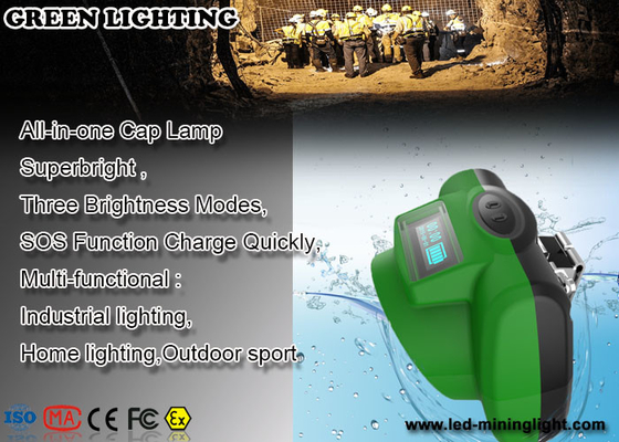 Oled Display All In One Cree Led Cap Lamp, Super Bright Coal Mining Lights With Sos Purpose