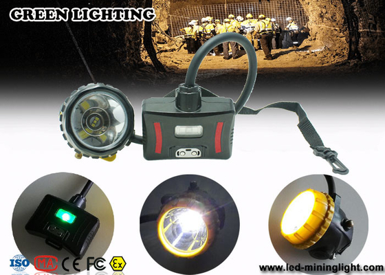 Lampa LED z dwoma ładowaniami IP68 górników ze światłem ostrzegawczym, 28000lux Superbright