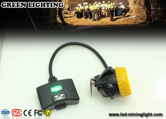 ABS IP68 Akumulatorowa latarka czołowa LED Underground Mining Lights ze światłem ostrzegawczym