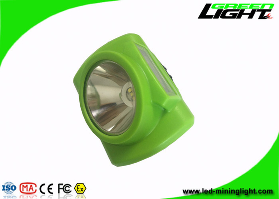 13000lux Brightness Miners Cap Lamp Green Cordless 3.7V Z obudową PC