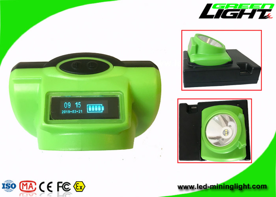 Ładowanie przez USB 13000lux LED Mining Light PC Beam Safety OLED Ekran z przyciskiem