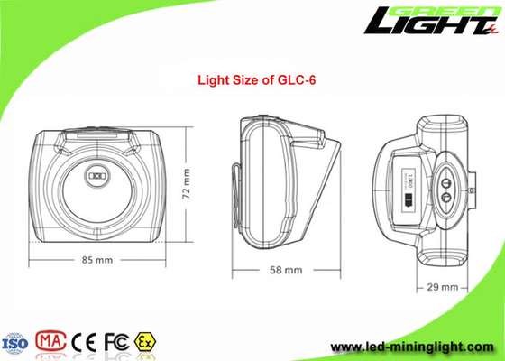Safety Underground LED Miners Cap Lamp Jedno główne światło Dwa dodatkowe światła 13000lux
