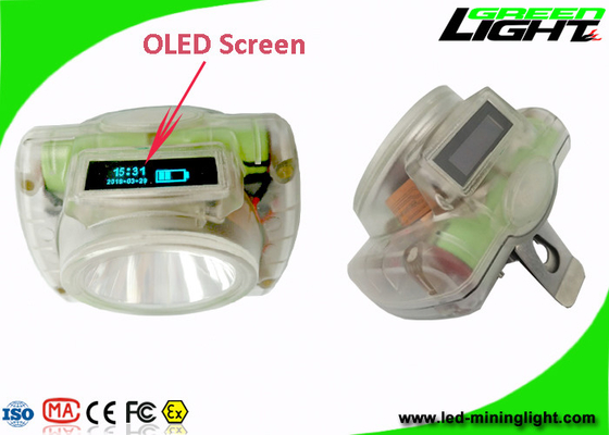 Bezprzewodowa lampa nasadkowa z ekranem OLED, 13000Lux Ledowa latarka czołowa 6,2 Ah Bateria IP 68