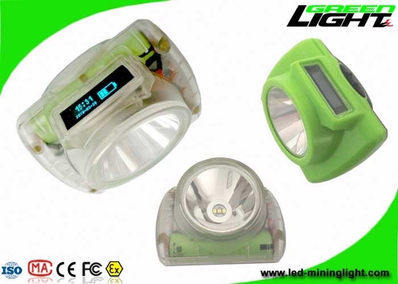 ABS PC Materiał Akumulatorowa latarka czołowa LED Ekran OLED IP68 13000lux 6,8 Ah 1,78 W.