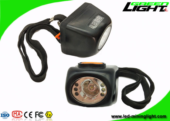 Cyfrowy ekran IP68 Hard Hat Led Lights 8000lux Wysoka jasność Lekka obudowa PC