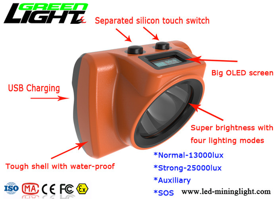 Super Strong 18000lux Miners Hard Hat Lamp 3,7v Tough Shell Body Certyfikat CE