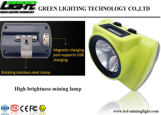 18000lux High Brightness LED Miners Cap Lamp Ekran OLED do wyświetlania pojemności baterii