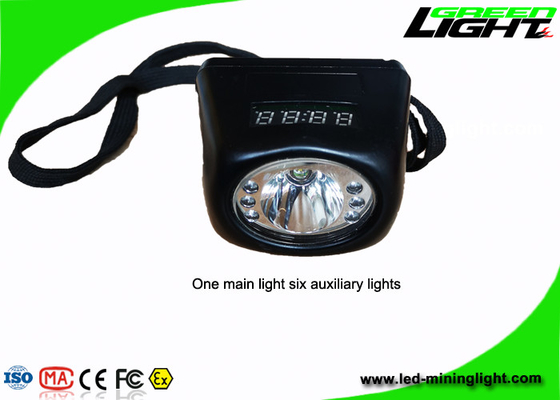Mały rozmiar Długi czas pracy Cyfrowy screem Mining Cap Lights, lampa LED o wysokiej jasności 8000 luksów