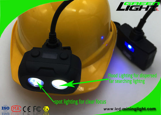 Dwuwarstwowa ładowalna latarka czołowa LED IP68 Wodoodporne światło z Cree Led 15000lux