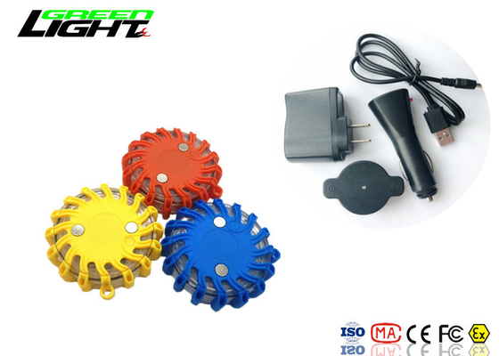 Wodoodporne migające światła ostrzegawcze IP68 LED Materiał PC / TPR DC 5V do samochodów ciężarowych