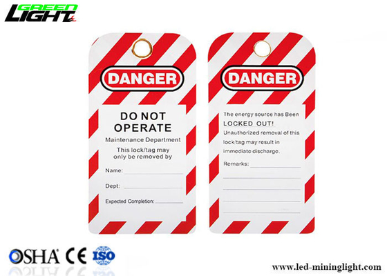 Logo OEM Etykiety zabezpieczające z PVC OSHA Dostosowany kolor