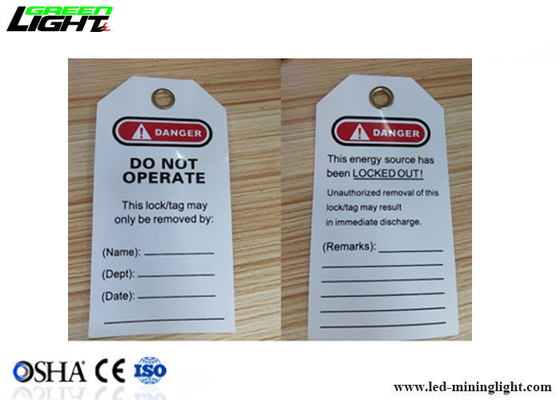 Logo OEM Etykiety zabezpieczające z PVC OSHA Dostosowany kolor