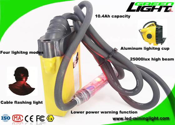10,4 Ah 25000lux Miners Led Light Corded Cable Aluminiowy kubek MSHA