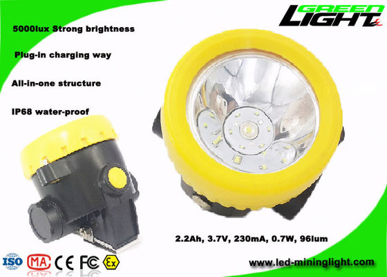 230mA 4000lux Bezprzewodowa lampa górnicza Led pod ziemią 96lm