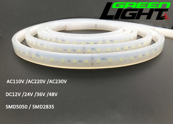24V 2362lum SMD2835 Led wodoodporne taśmy świetlne 230VAC do podziemnych kopalń