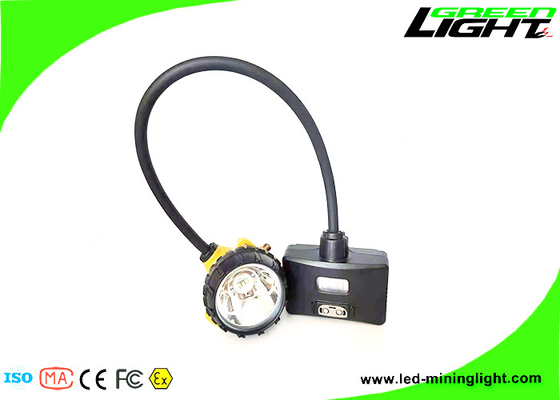 221lum 15000Lux przewodowa lampa górnicza 6.8Ah bateria Panasonic dwa sposoby ładowania Led migające światło reflektor do górnictwa
