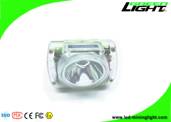 Przezroczyste 13000 Lux Cordless Led Mining Lights IP68 Wodoodporna Cree Led z ekranem OLED Miner Headlamp