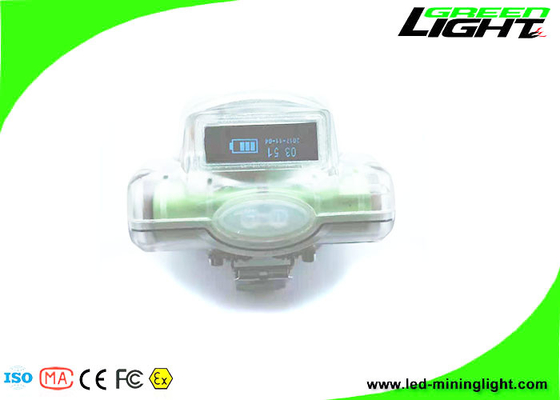 Przezroczyste 13000 Lux Cordless Led Mining Lights IP68 Wodoodporna Cree Led z ekranem OLED Miner Headlamp