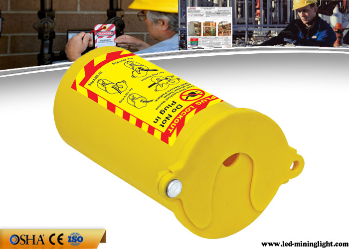 PP Material Lock Out Tag Out, Yellow Pneumatic Gas Cylinder Lockout Tagout