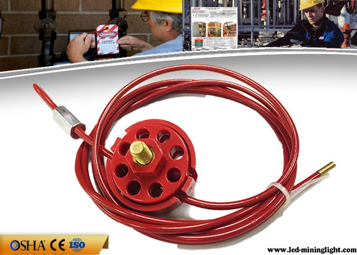 Blokada bezpieczeństwa z kłódkami ABS Blokada kablowa typu czerwonego koła Kabel 2/5 / 10M