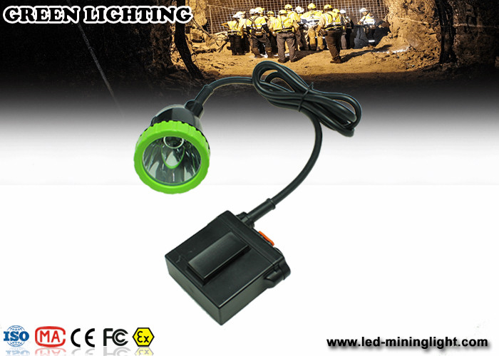 Lampy górnicze LED z długim przewodem z baterią litową 1500 mA 3,7 V, reflektor odporny na uderzenia