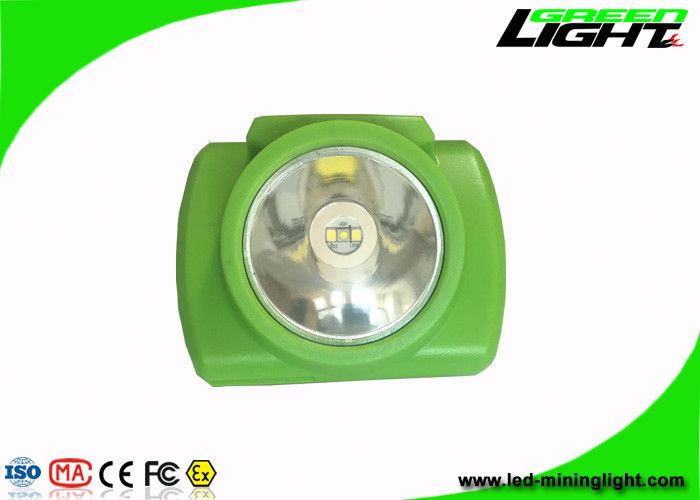 13000lux Brightness Miners Cap Lamp Green Cordless 3.7V Z obudową PC